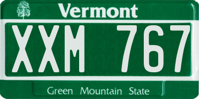 VT license plate XXM767