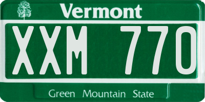 VT license plate XXM770