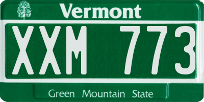 VT license plate XXM773
