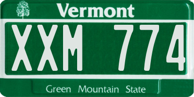 VT license plate XXM774