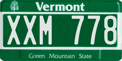 VT license plate XXM778