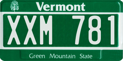 VT license plate XXM781