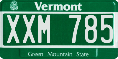 VT license plate XXM785