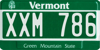 VT license plate XXM786