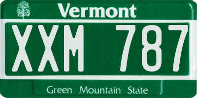 VT license plate XXM787