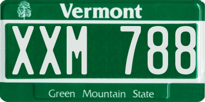 VT license plate XXM788