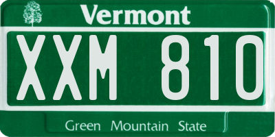 VT license plate XXM810