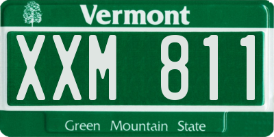 VT license plate XXM811