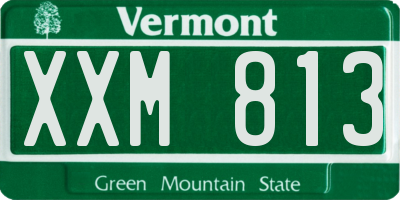 VT license plate XXM813
