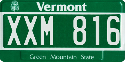 VT license plate XXM816