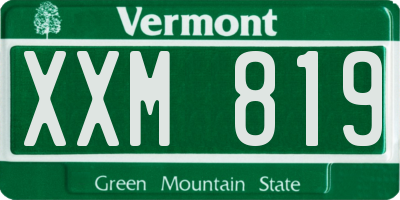 VT license plate XXM819