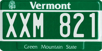 VT license plate XXM821