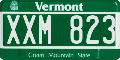 VT license plate XXM823