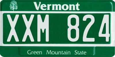 VT license plate XXM824