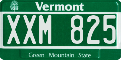 VT license plate XXM825