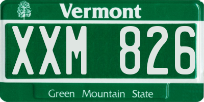VT license plate XXM826