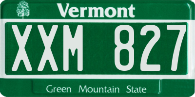 VT license plate XXM827