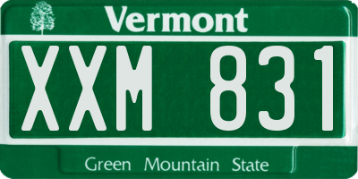 VT license plate XXM831