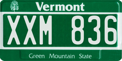 VT license plate XXM836