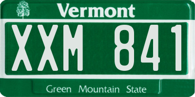 VT license plate XXM841
