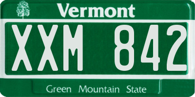 VT license plate XXM842