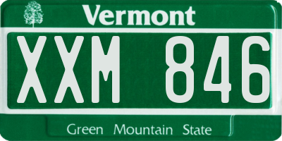 VT license plate XXM846