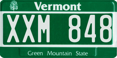 VT license plate XXM848