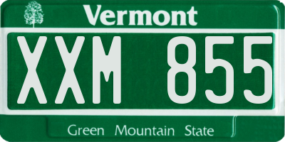 VT license plate XXM855