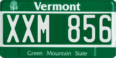 VT license plate XXM856