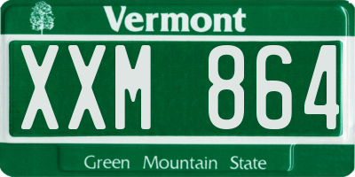 VT license plate XXM864