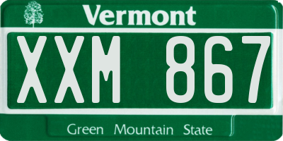 VT license plate XXM867
