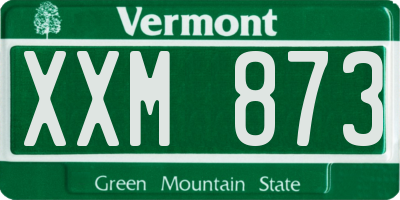 VT license plate XXM873