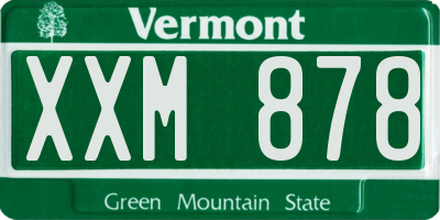 VT license plate XXM878