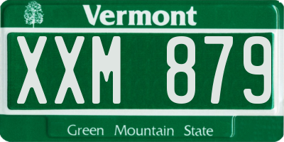 VT license plate XXM879