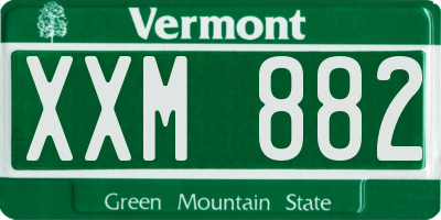 VT license plate XXM882