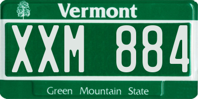 VT license plate XXM884