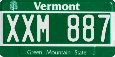 VT license plate XXM887