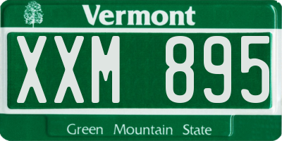VT license plate XXM895