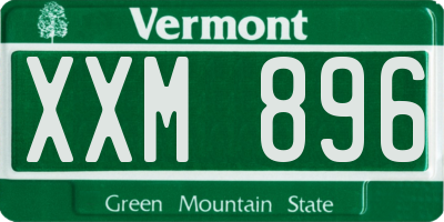VT license plate XXM896