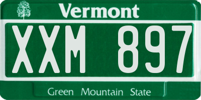 VT license plate XXM897
