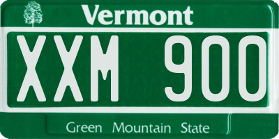 VT license plate XXM900