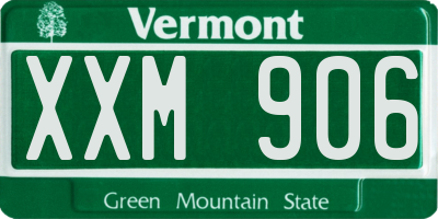 VT license plate XXM906