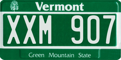 VT license plate XXM907