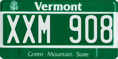 VT license plate XXM908