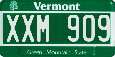 VT license plate XXM909
