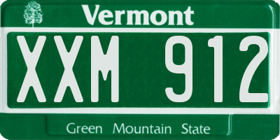 VT license plate XXM912