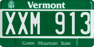 VT license plate XXM913