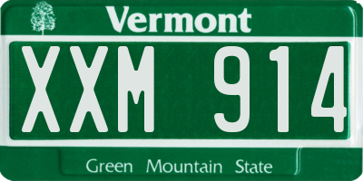 VT license plate XXM914