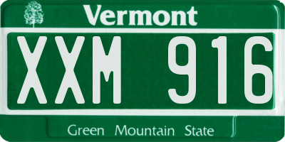 VT license plate XXM916