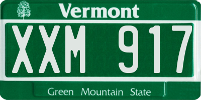 VT license plate XXM917